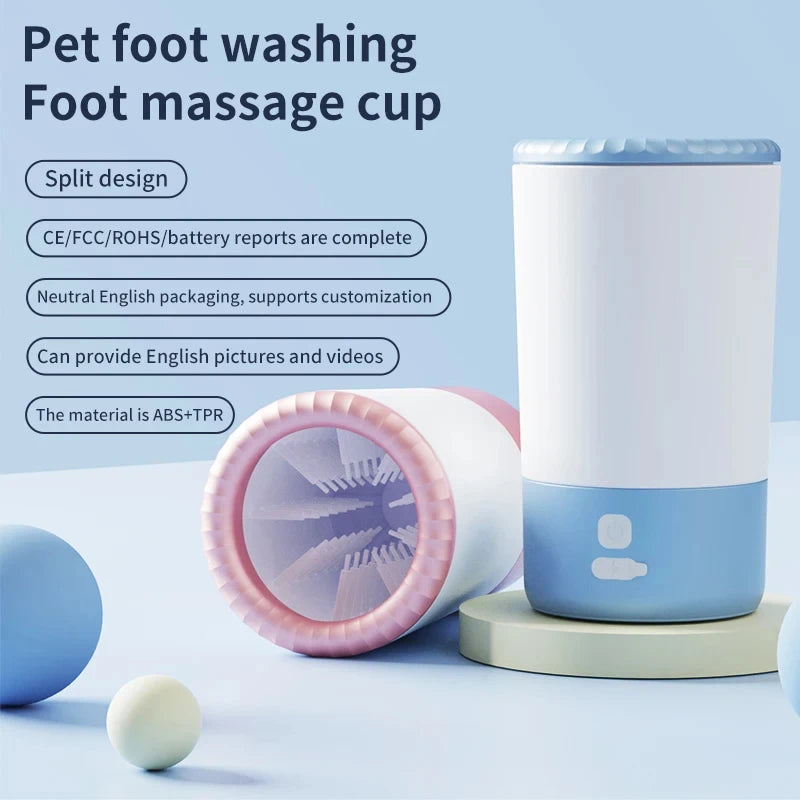 Pet Foot Washing Machine Electric Pet Paw Cleaner Automatic Dog Quick Cleaner Pet Paw Portable Low Noise Waterproof Foot Cup