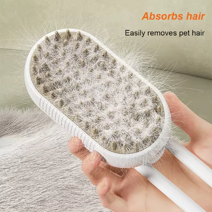 Cat Pet Beauty Produc Spray Massage Brush One Button Steam Spray Folding Rotatable Floating Hair Bath Hair Removal Brush Comb