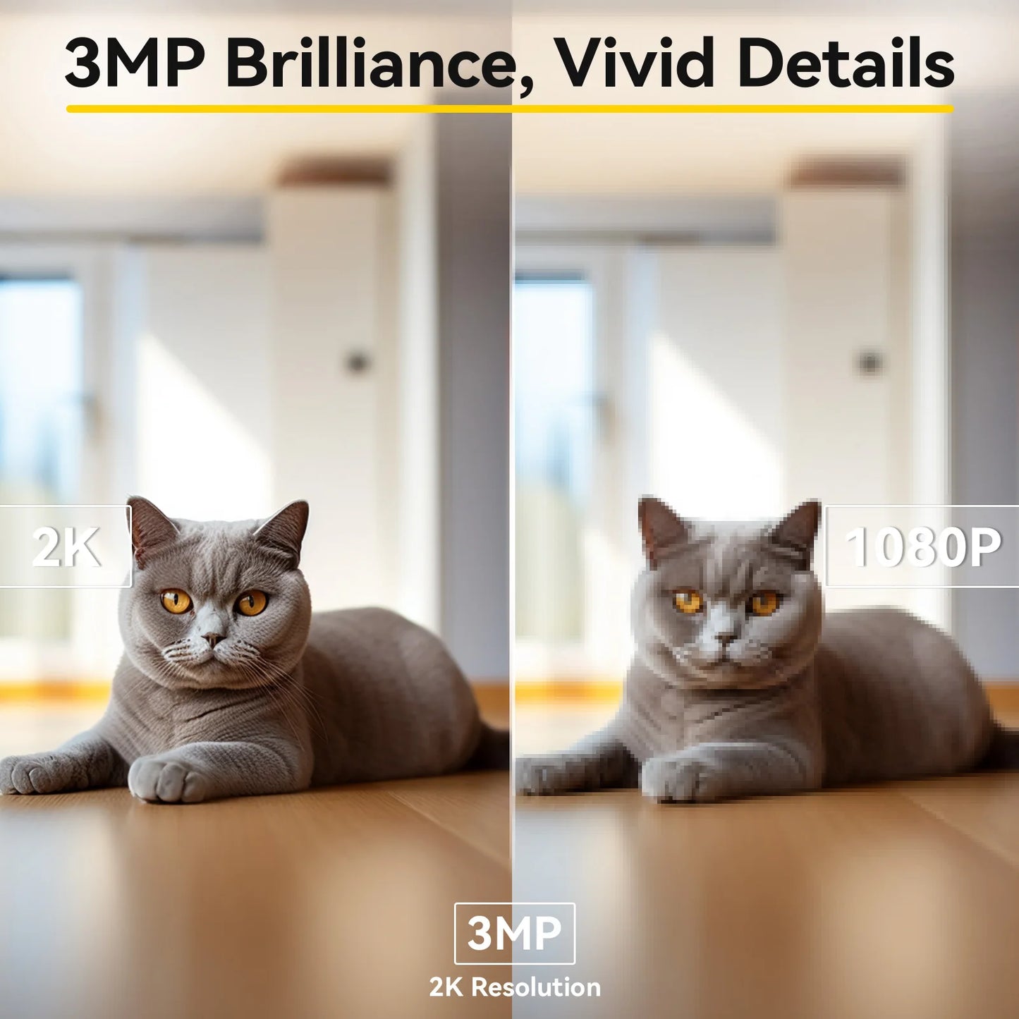 2K Pet Dog Camera with Phone App, 5G/2.4Ghz Wifi Indoor Security Baby Camera, 360° Pan & Tilt, 2-Way Audio, Night Vision